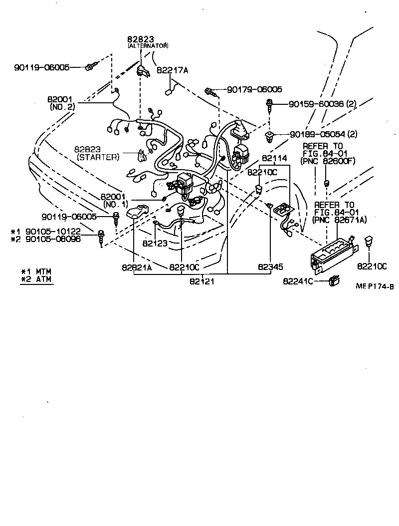 82122-20170 WIRE, ENGINE, NO.2 product image