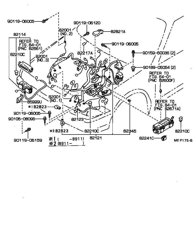 82122-20170 WIRE, ENGINE, NO.2 product image