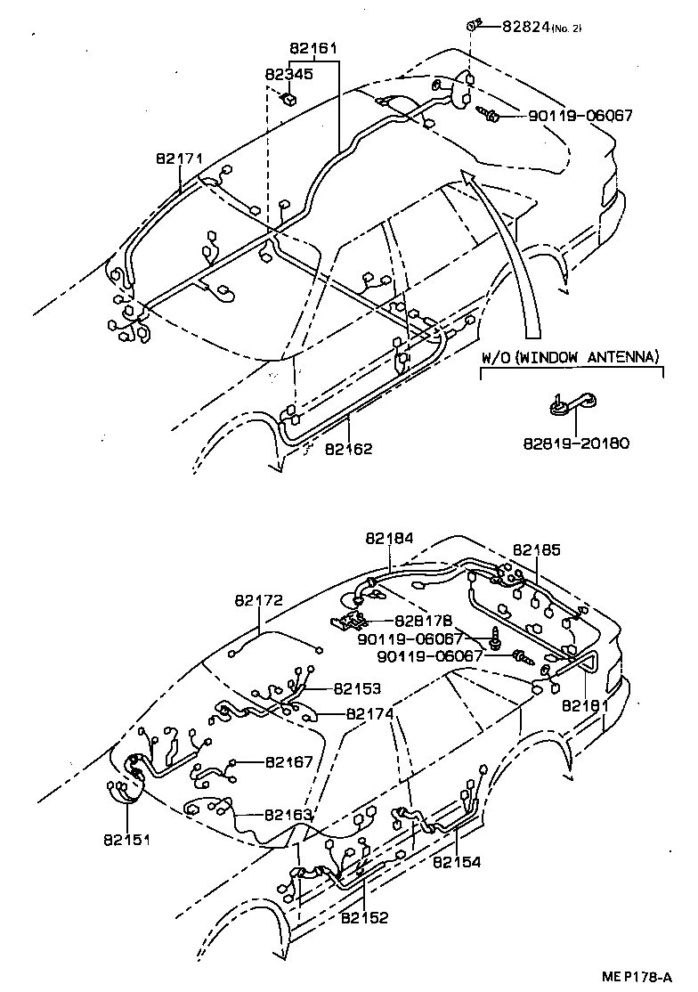 82122-20170 WIRE, ENGINE, NO.2 product image