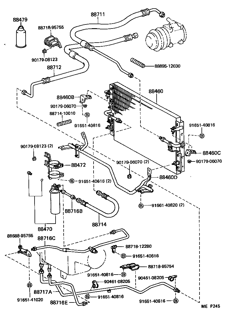 88472-95705 BRACKET, RECEIVER TANK, NO.1 product image