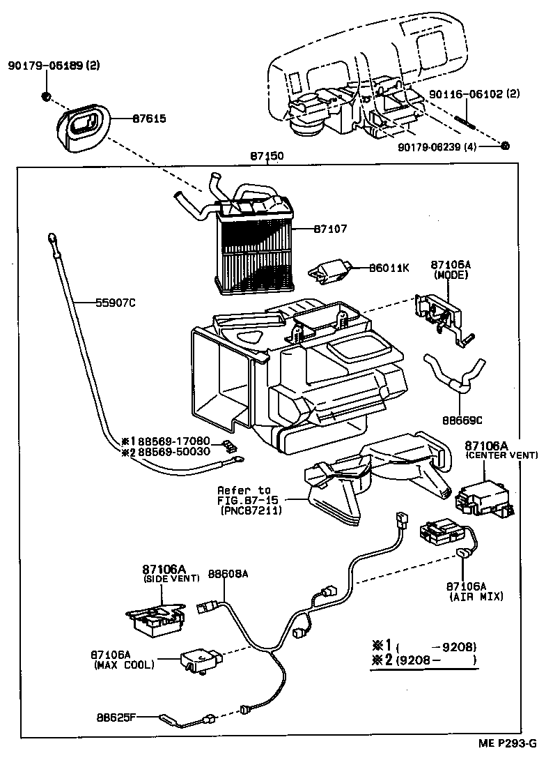 87286-50020 CABLE SUB-ASSY, WATER VALVE CONTROL product image