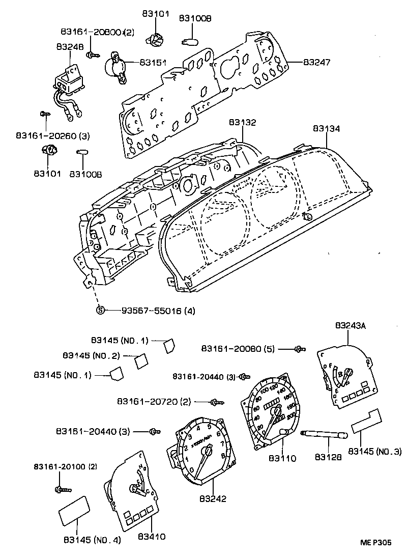 83131-2B710 DIAL, METER, NO.1 product image