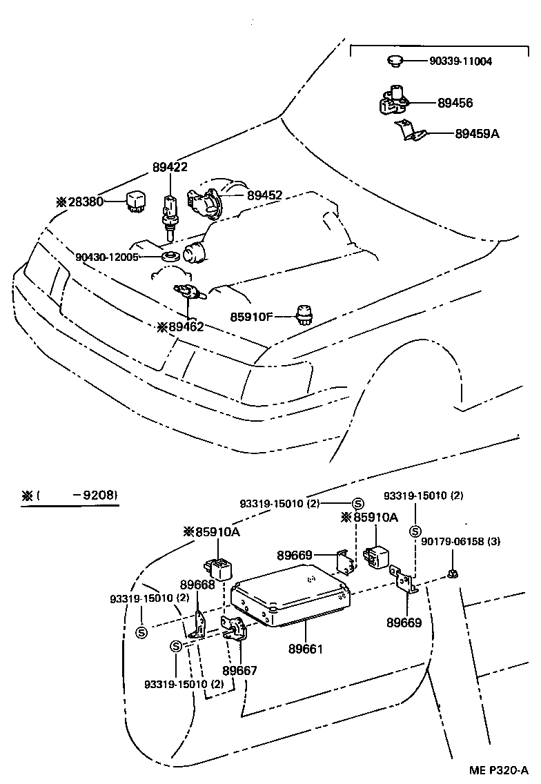 89669-50030 BRACKET, ENGINE CONTROL COMPUTER, NO.3 product image