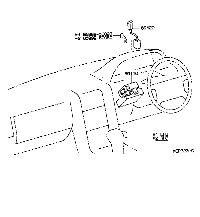 89120-50010 SENSOR, AUTOMATIC LIGHT CONTROL product image
