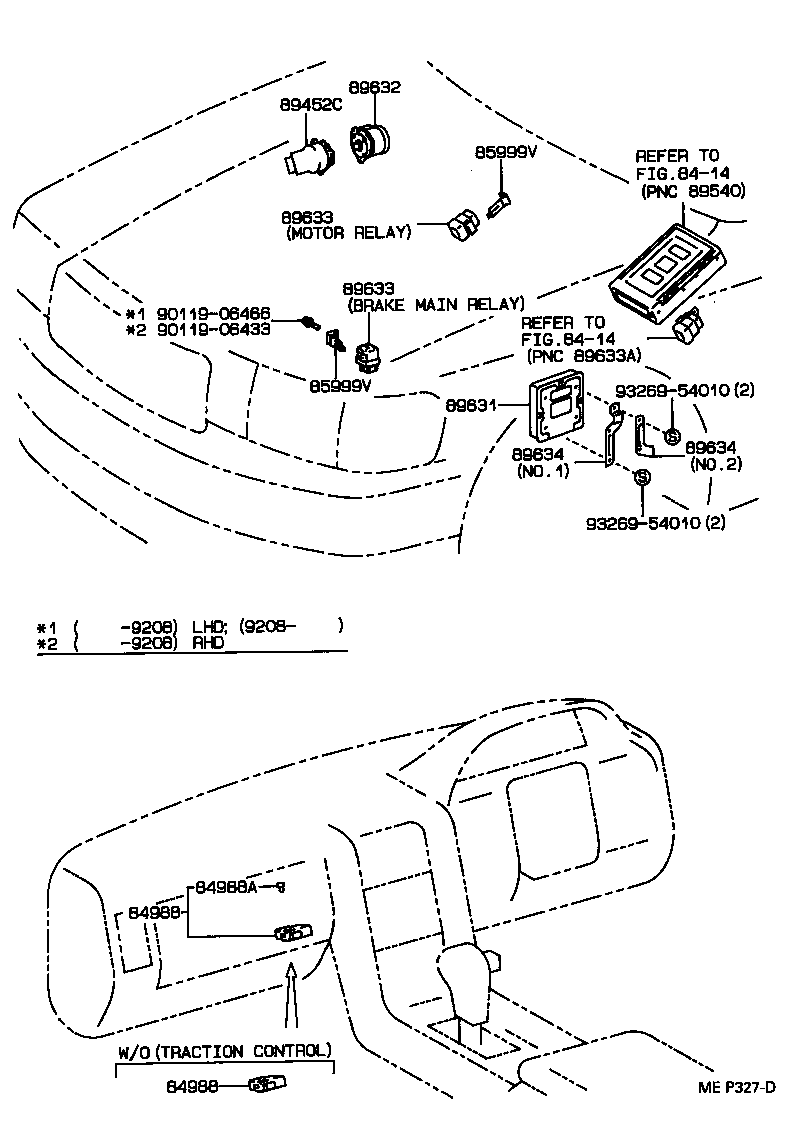 89634-50030 BRACKET, TRACTION CONTROL COMPUTER product image