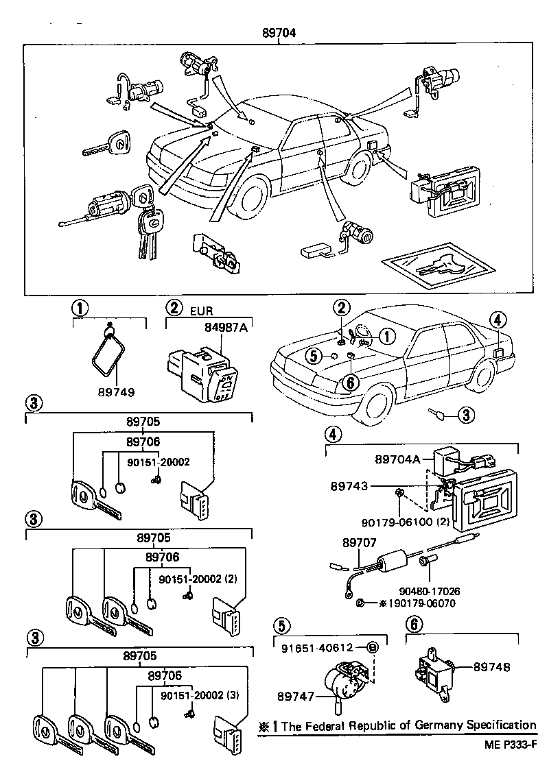 89705-50930 TRANSMITTER, DOOR CONTROL product image