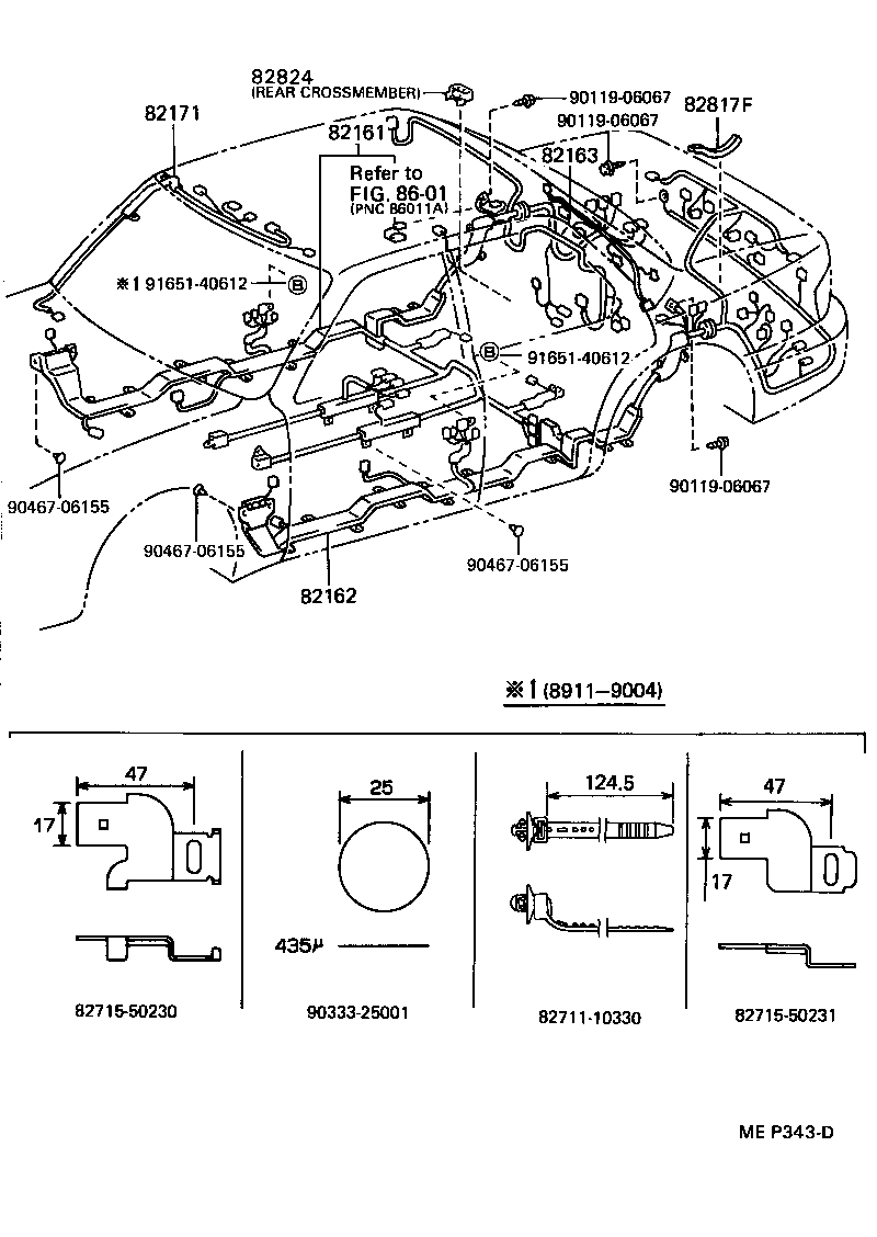 82191-50041 WIRE, FRONT SEAT, RH product image