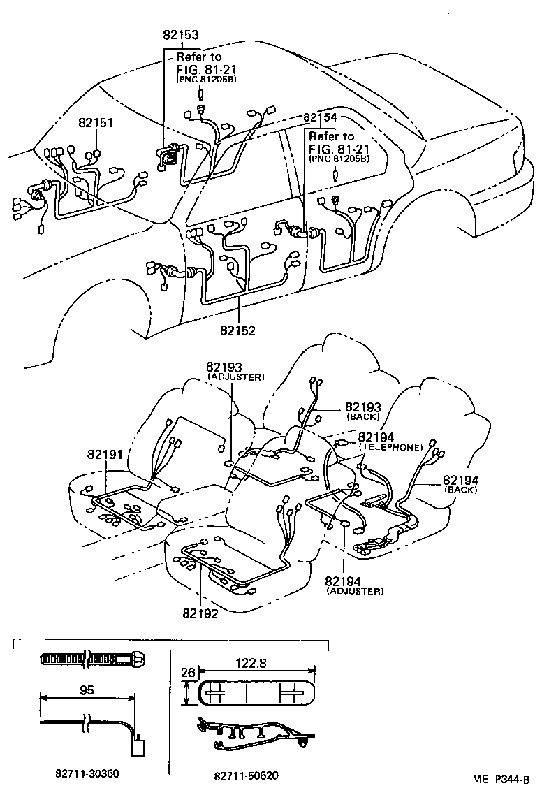 82191-50041 WIRE, FRONT SEAT, RH product image
