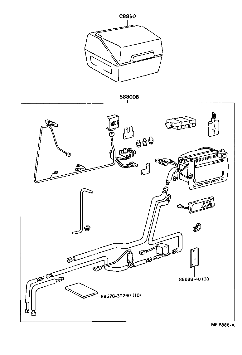 88800-40011 COOL BOX AND ACCESSORY ASSY, NO.1 product image