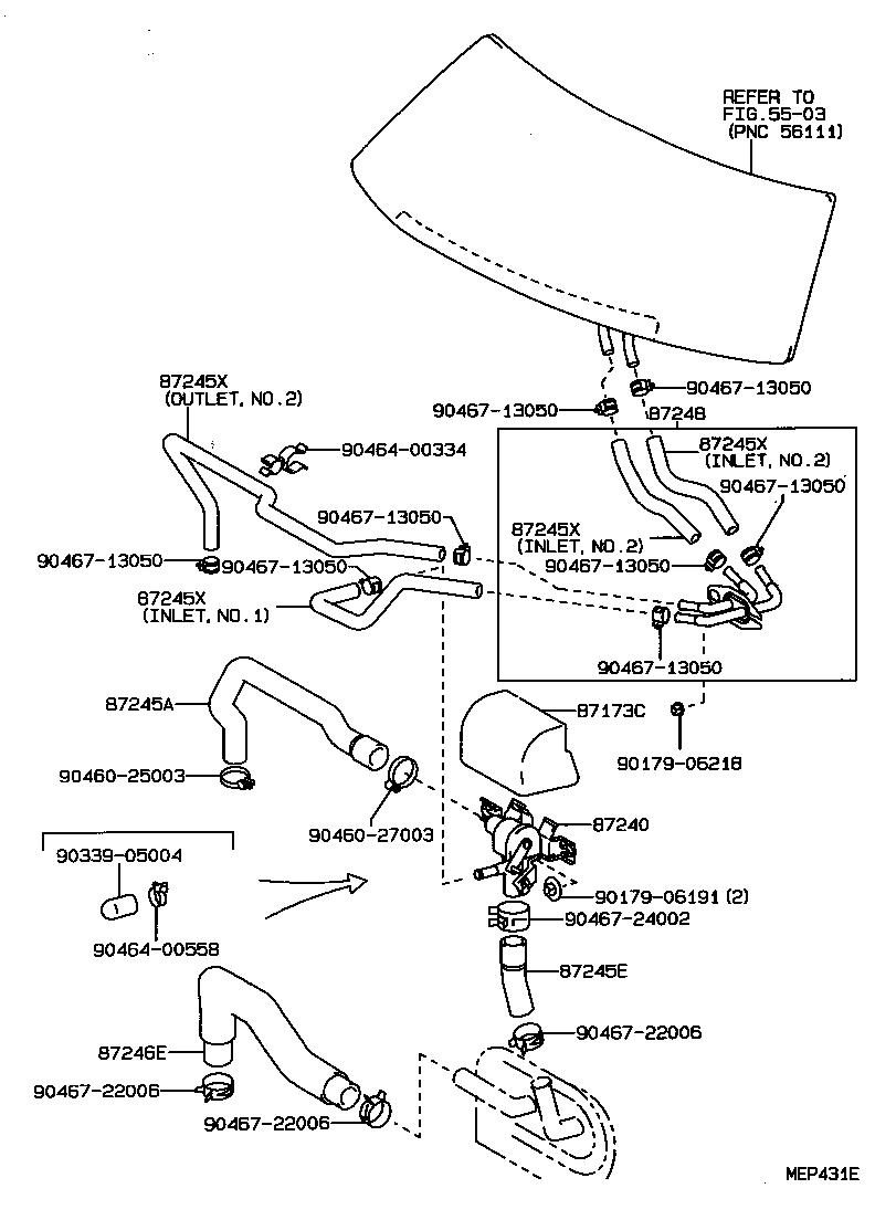87240-50030 VALVE ASSY, HEATER WATER product image