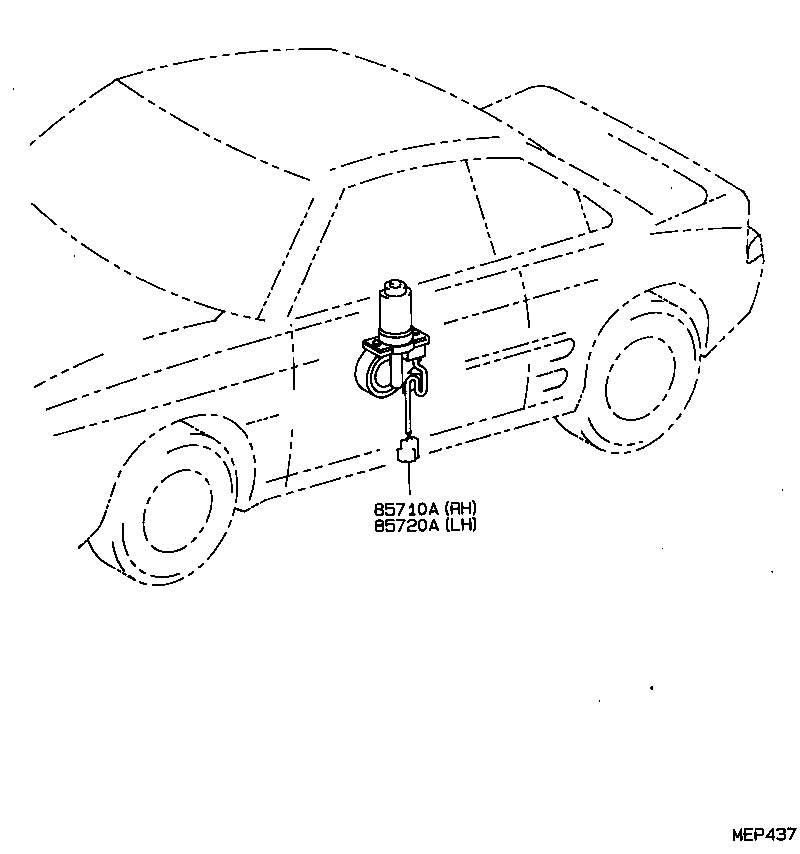85710-17030 MOTOR ASSY, POWER WINDOW REGULATOR, FRONT RH product image