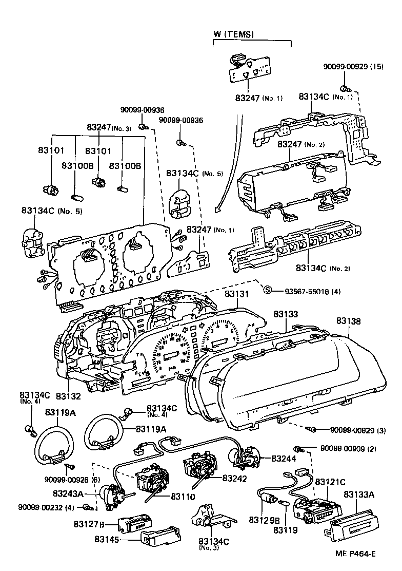 83131-50170 DIAL, METER, NO.1 product image