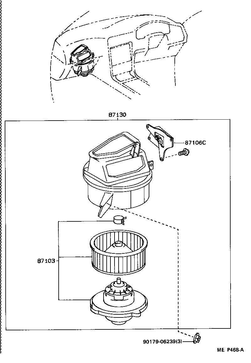 55909-17060 CABLE SUB-ASSY, AIRMIX DAMPER CONTROL product image