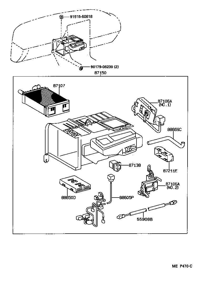 87107-17062 UNIT SUB-ASSY, HEATER RADIATOR product image