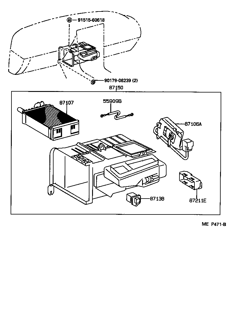 55909-17060 CABLE SUB-ASSY, AIRMIX DAMPER CONTROL product image