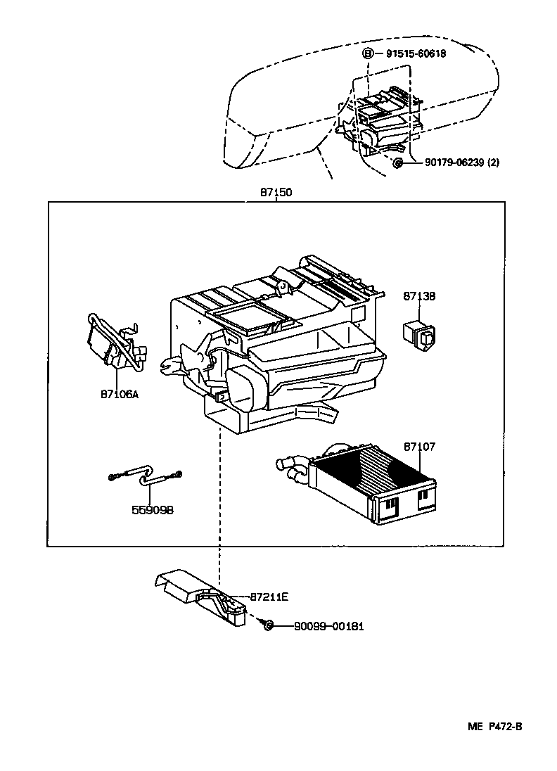 55909-17060 CABLE SUB-ASSY, AIRMIX DAMPER CONTROL product image