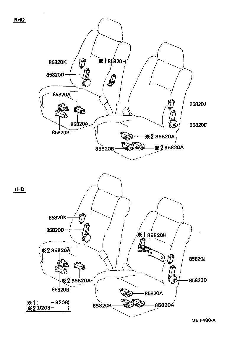85820-50060 MOTOR ASSY, POWER SEAT product image