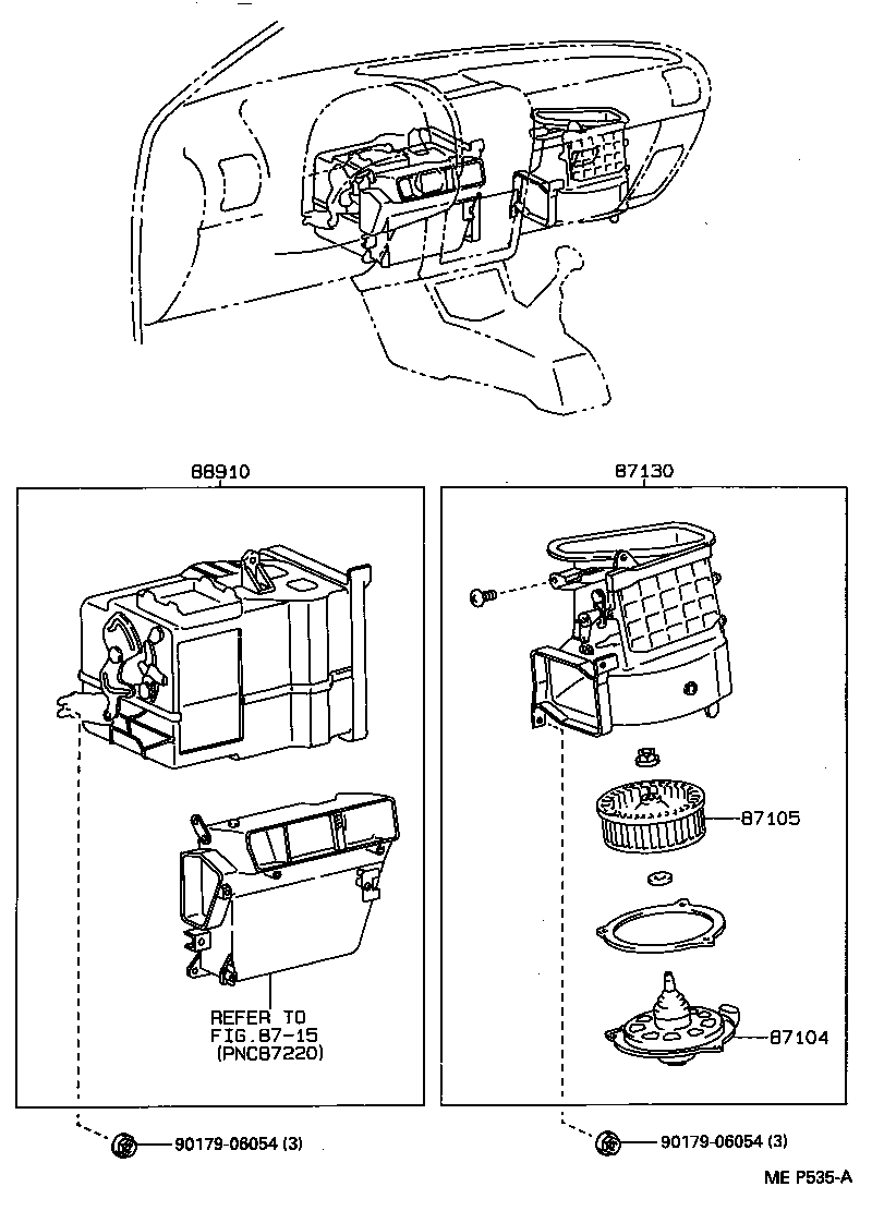 87104-10230 MOTOR SUB-ASSY, HEATER BLOWER product image