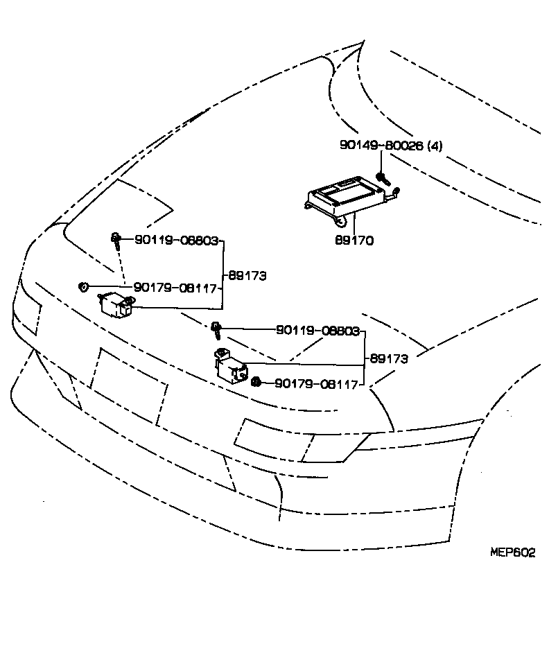 89170-17020 SENSOR ASSY, AIR BAG product image