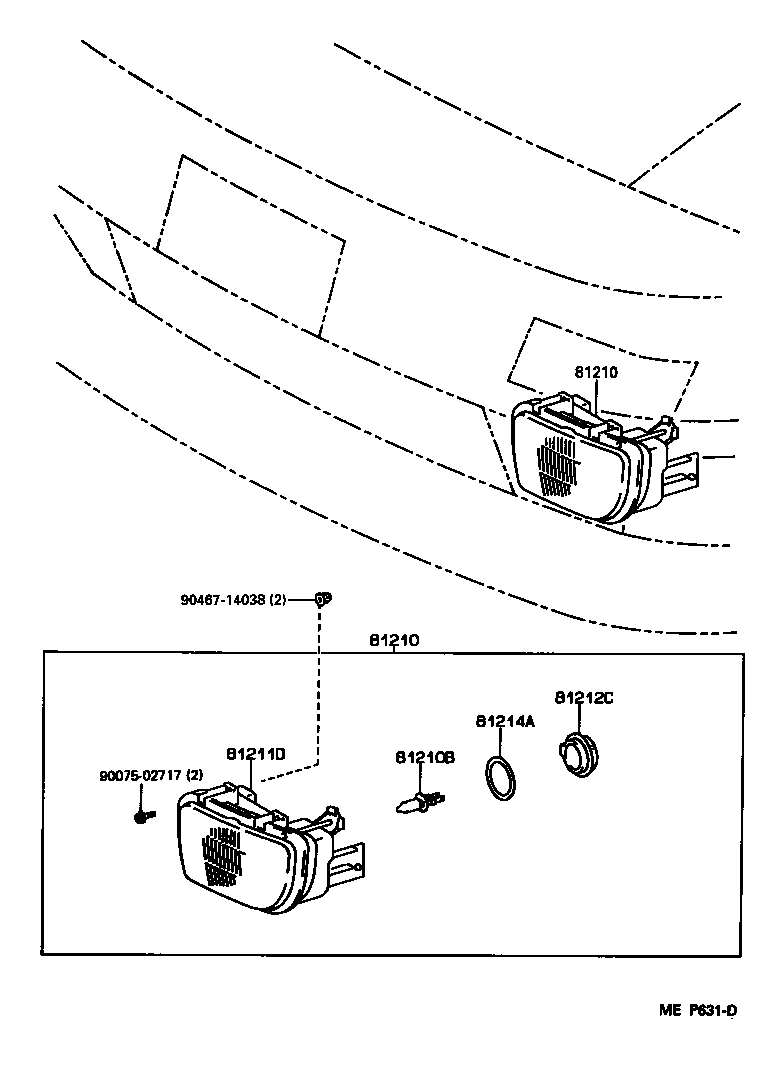 Toyota 90981-13048 BULB, FOG LAMP