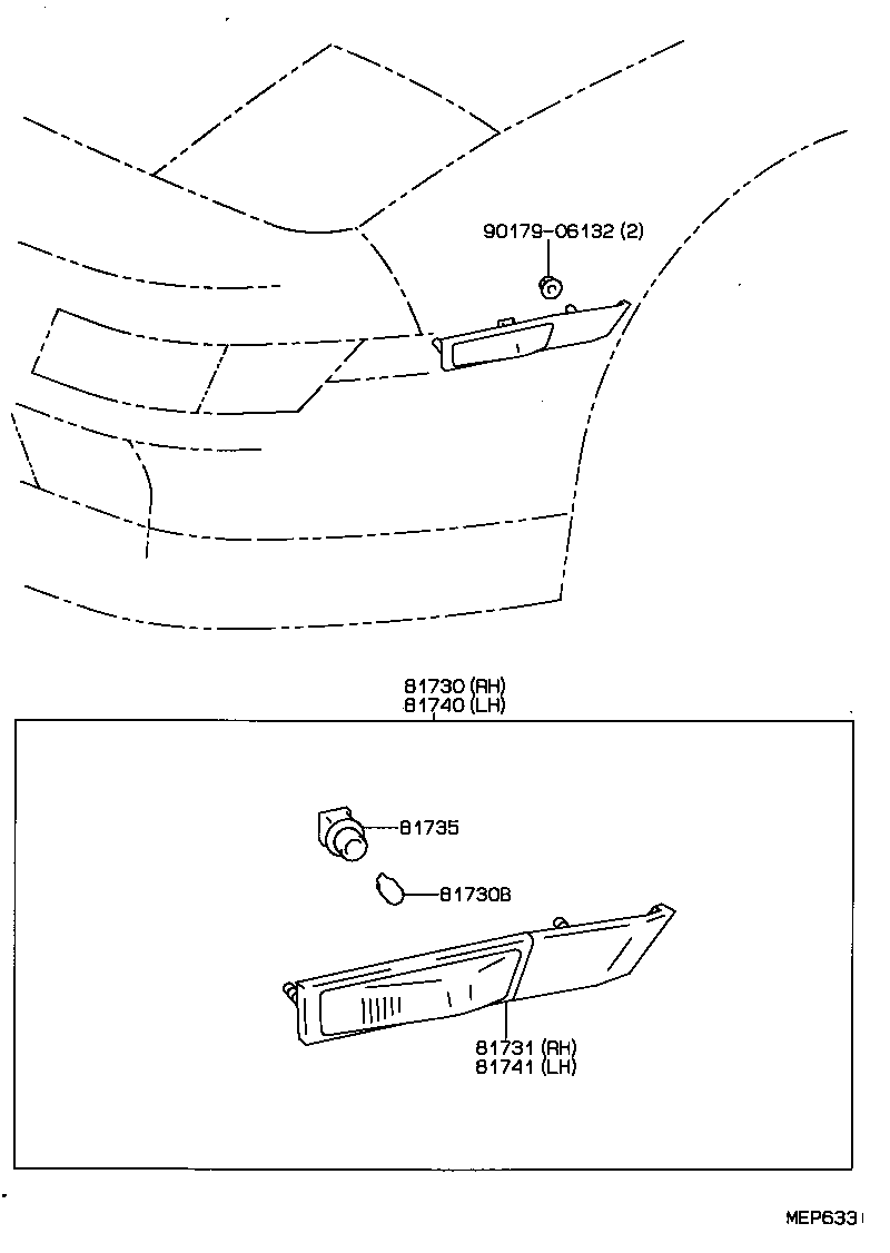 81741-17030 LENS, SIDE TURN SIGNAL LAMP, LH product image