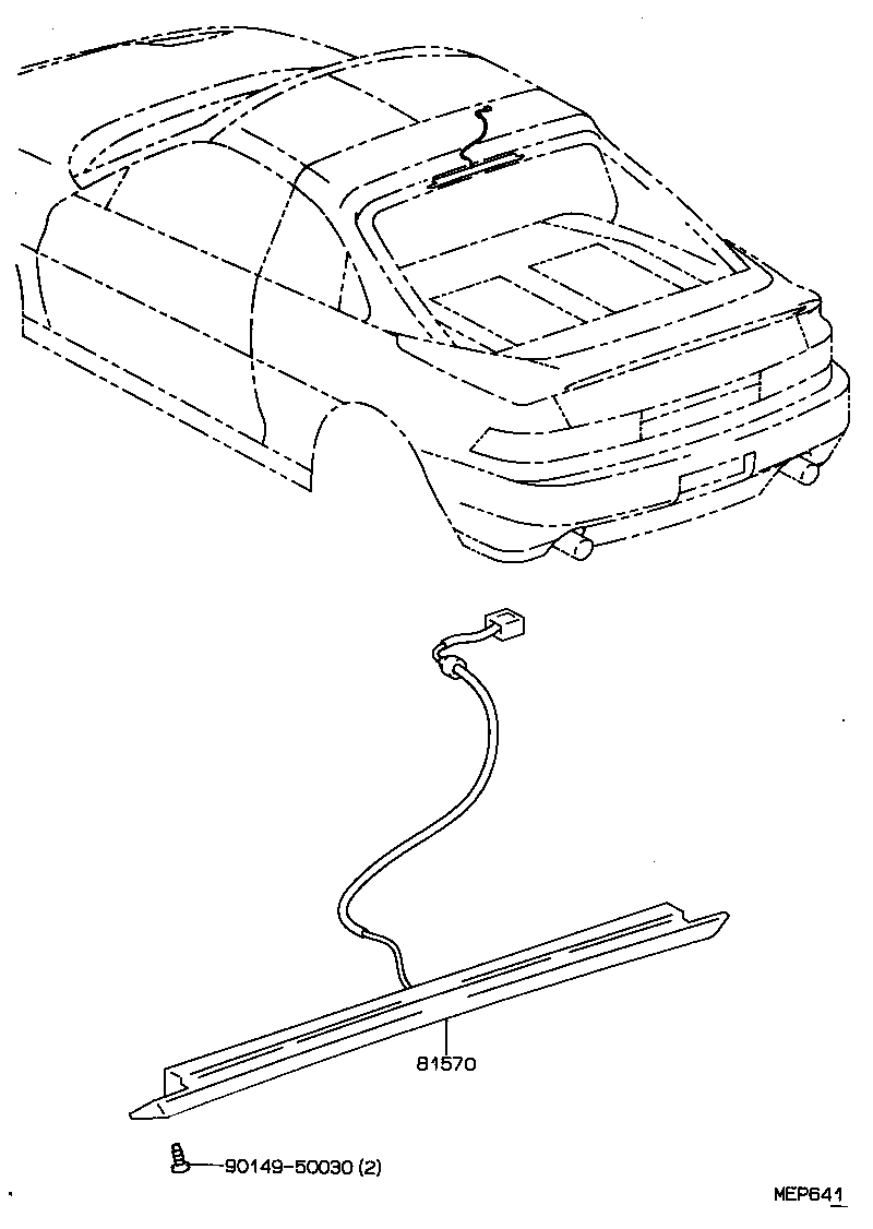 81570-17040 LAMP ASSY, CENTER STOP product image