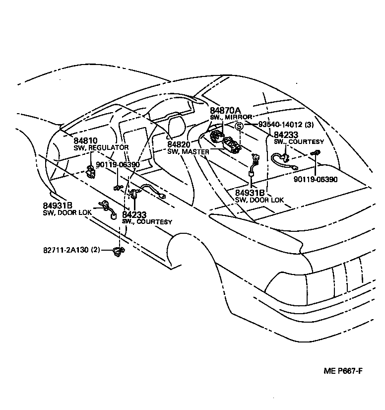 84140-33050 SWITCH ASSY, HEADLAMP DIMMER product image