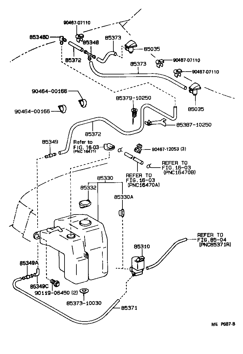 90099-33080 HOSE, WINDSHIELD WASHER (FROM JOINT TO NOZZLE) product image
