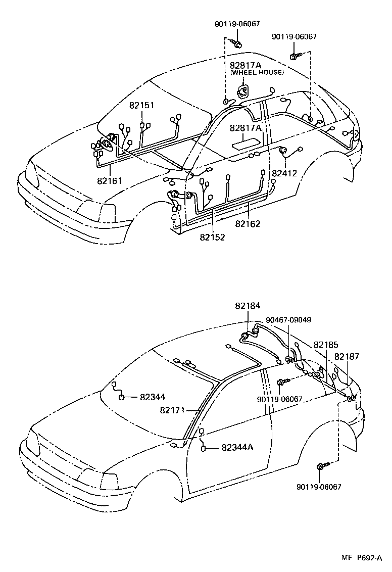 82817-10180 PROTECTOR, WIRING HARNESS, NO.2 product image