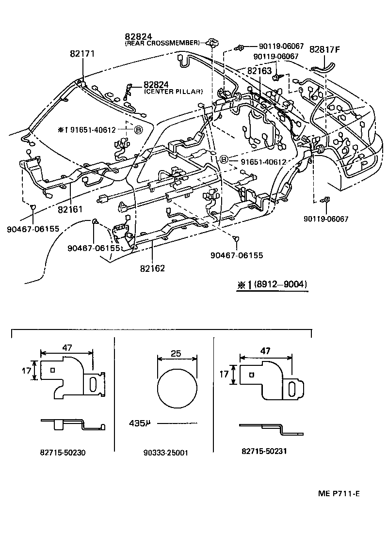 82191-50050 WIRE, FRONT SEAT, RH product image