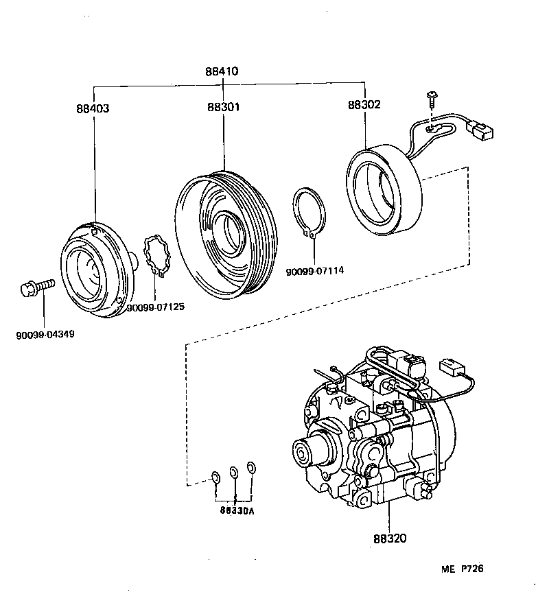 88412-10160 ROTOR SUB-ASSY, MAGNET CLUTCH product image