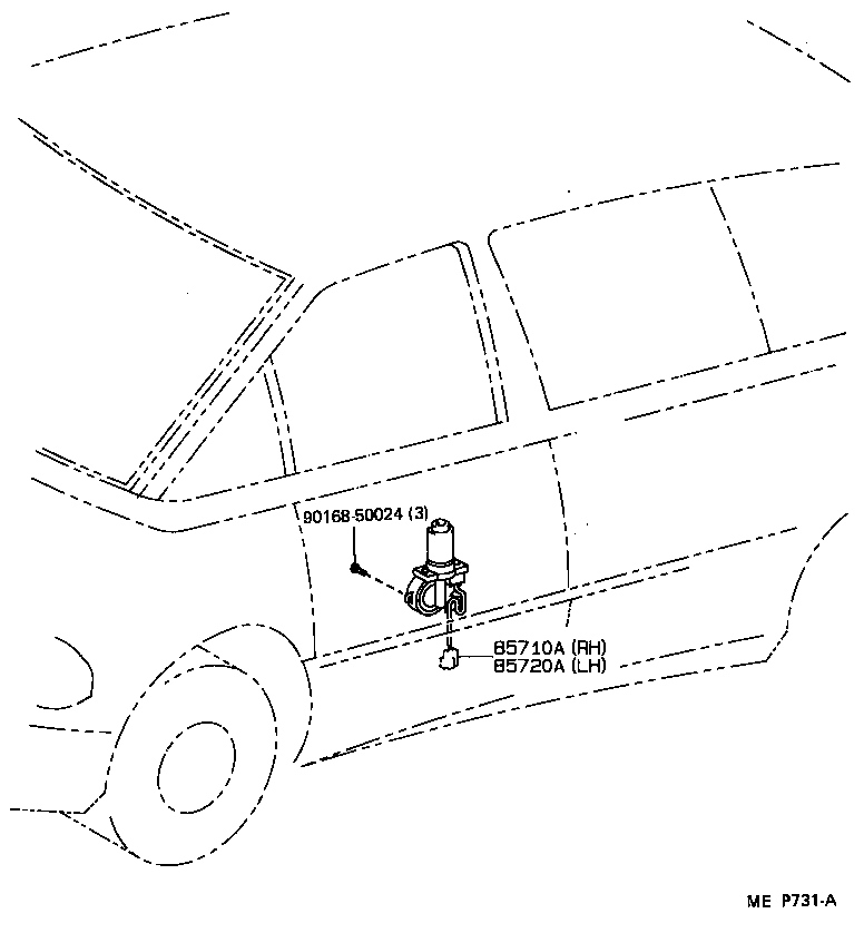 Toyota 85710-28080 MOTOR ASSY, POWER WINDOW REGULATOR, FRONT RH