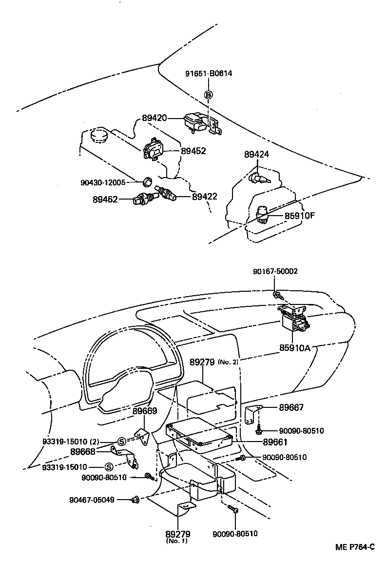 89424-12010 SENSOR, INLET AIR TEMPERATURE (FOR E.F.I.) product image
