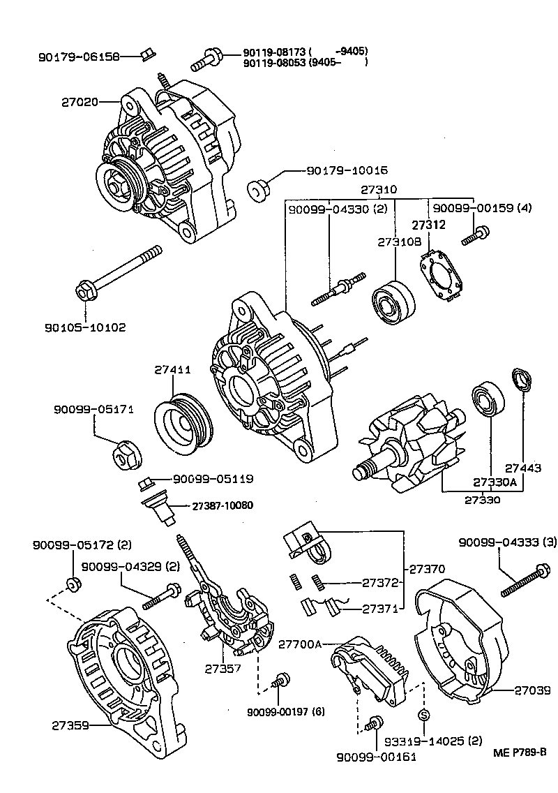 27039-73020 COVER, ALTERNATOR REAR END product image