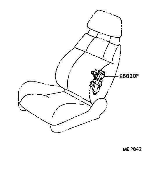 85820-20060 MOTOR ASSY, POWER SEAT (FOR SIDE SUPPORT) product image