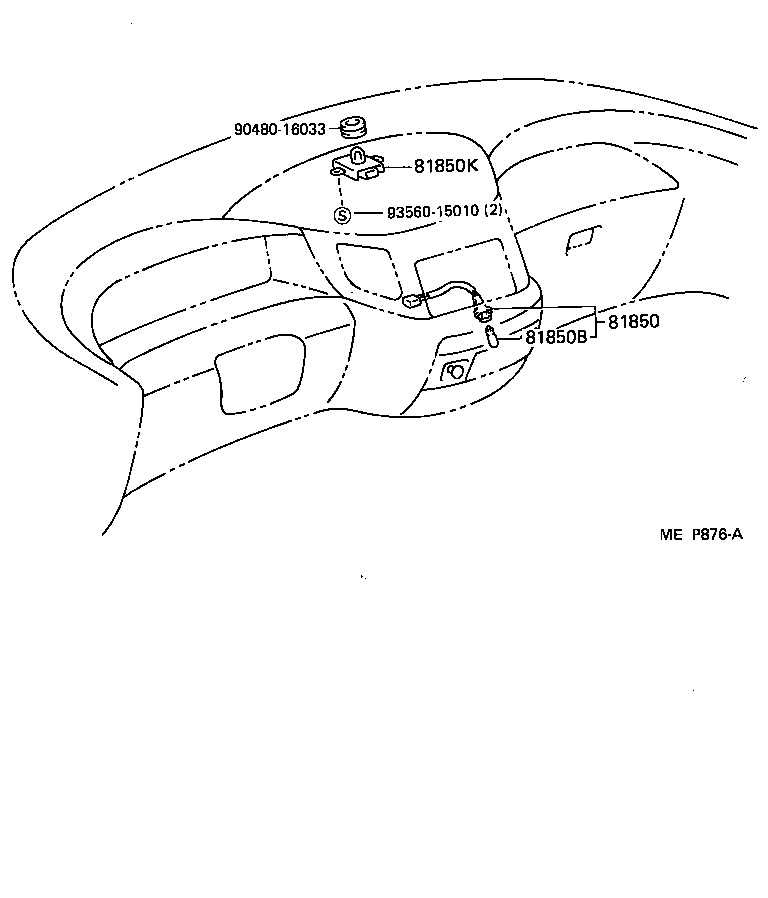Toyota 81850-95D00 LAMP ASSY, INDICATOR