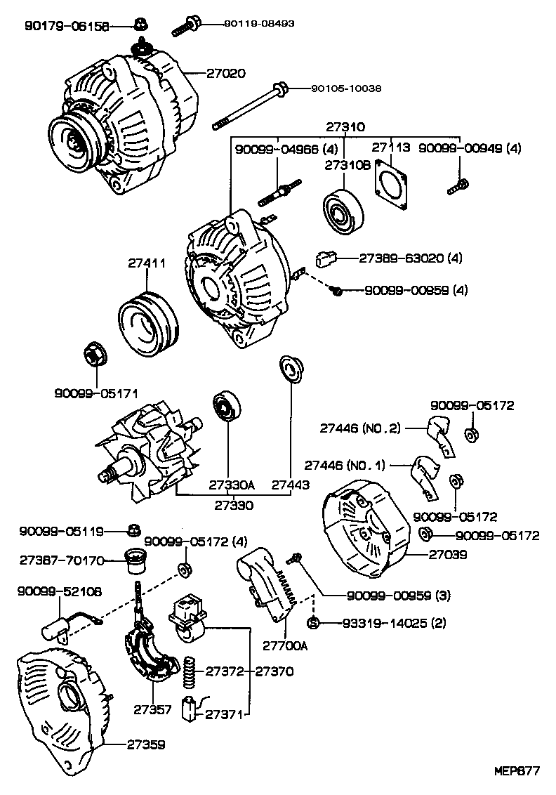27039-17100 COVER, ALTERNATOR REAR END product image