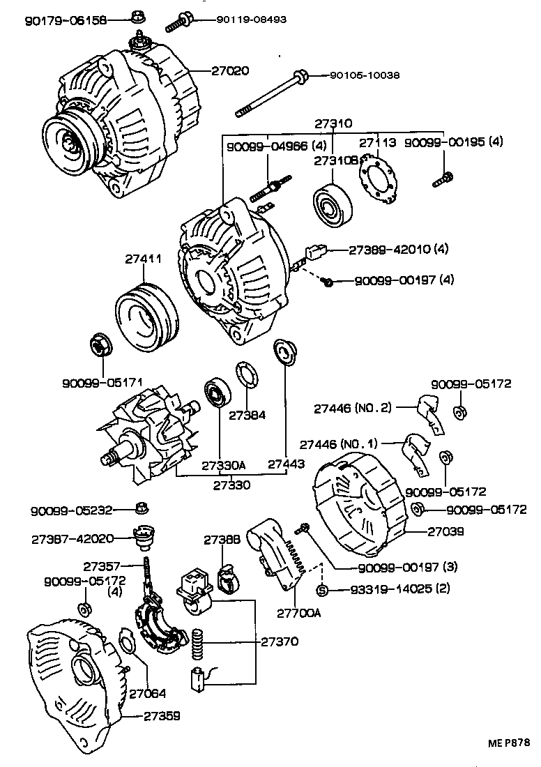 27039-17100 COVER, ALTERNATOR REAR END product image