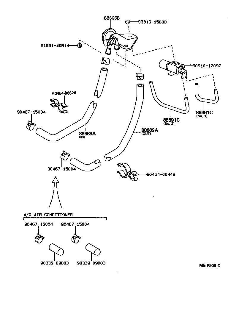 Toyota 88606-28020 DIAPHRAGM SUB-ASSY, COOLER