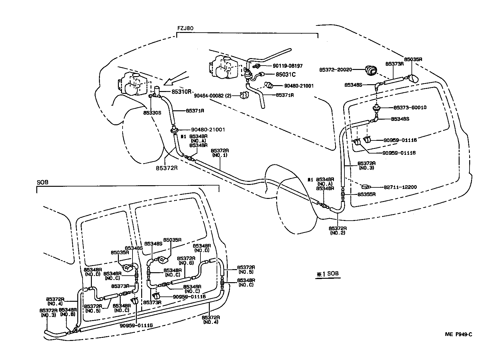 85340-60030 MOTOR ASSY, REAR WASHER product image