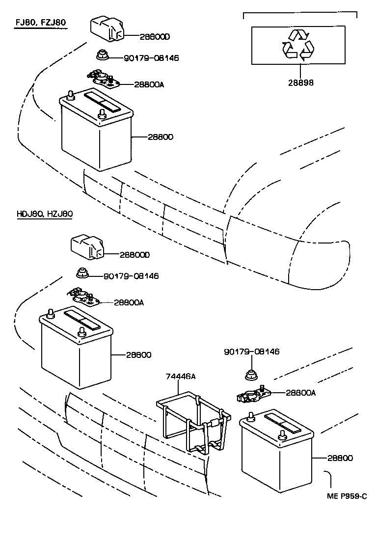 74446-60011 BAND, BATTERY product image