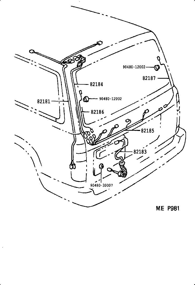 82167-60070 WIRE, SEAT, NO.1 product image