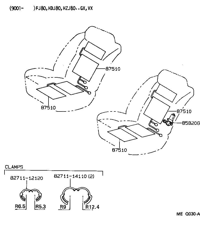 87510-60041 HEATER ASSY, SEAT product image