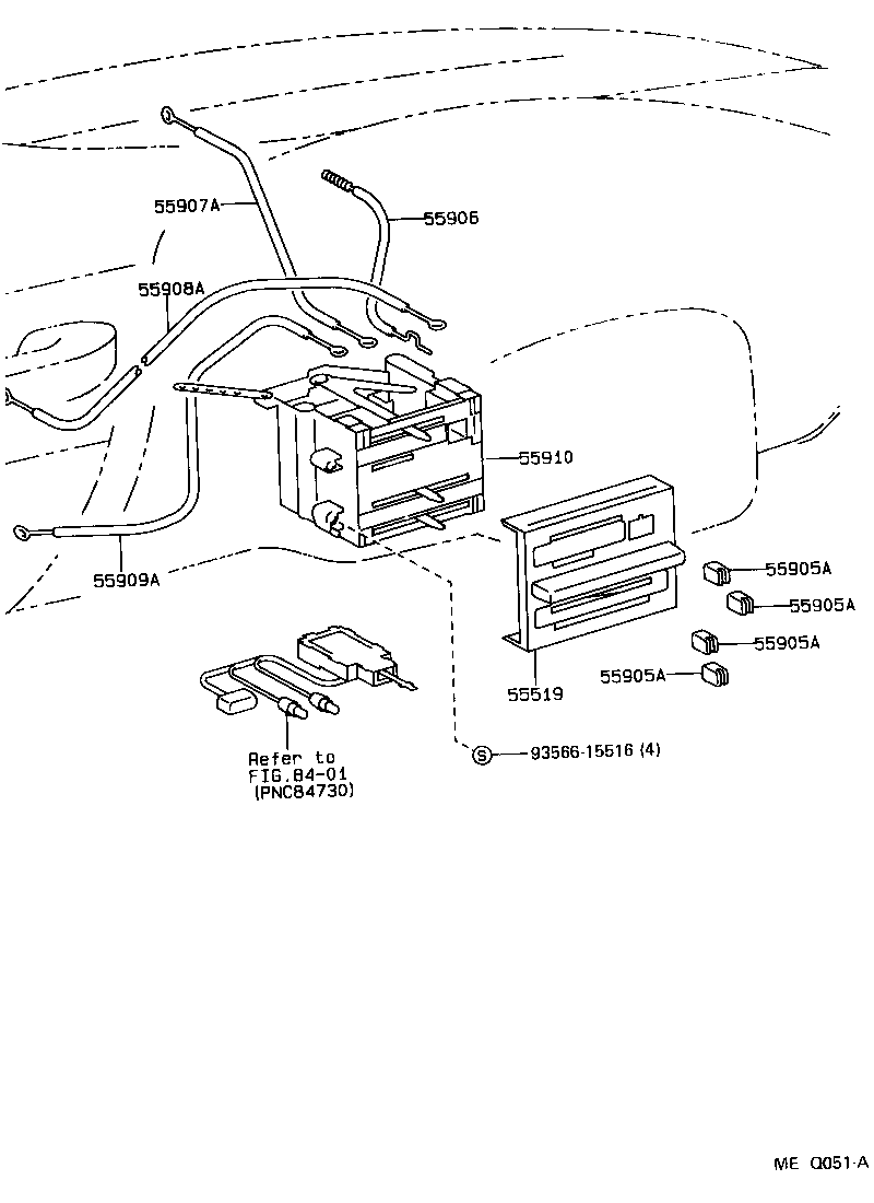 55906-60041 CABLE SUB-ASSY, HEATER CONTROL product image