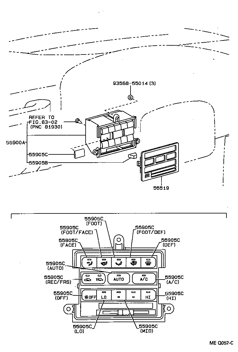 55906-60041 CABLE SUB-ASSY, HEATER CONTROL product image