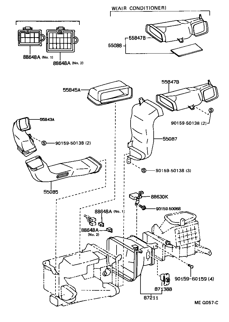 55085-60040 DUCT SUB-ASSY, HEATER TO REGISTER, NO.2 product image