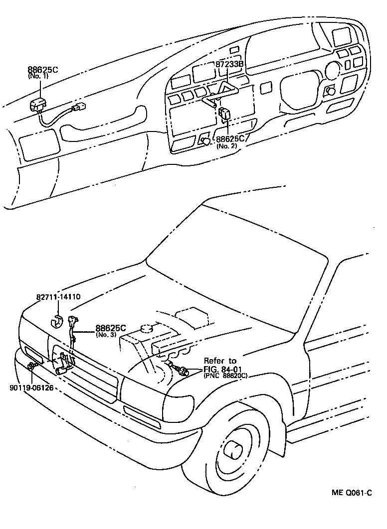 55906-60041 CABLE SUB-ASSY, HEATER CONTROL product image