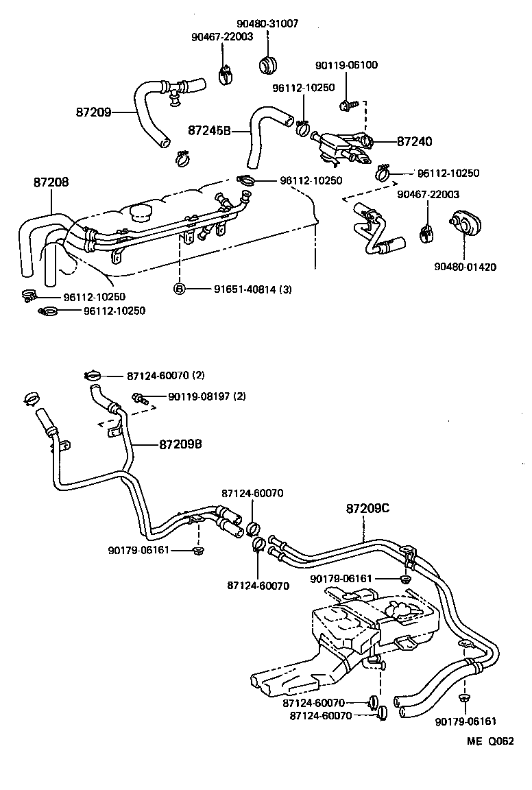 87240-60130 VALVE ASSY, HEATER WATER product image