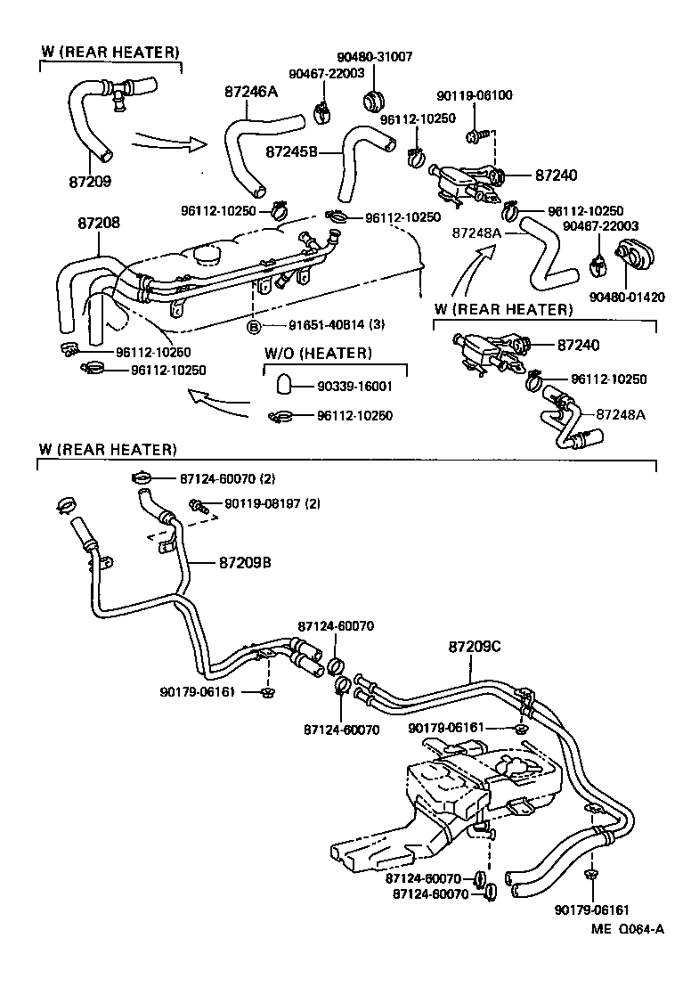 87240-60060 VALVE ASSY, HEATER WATER product image
