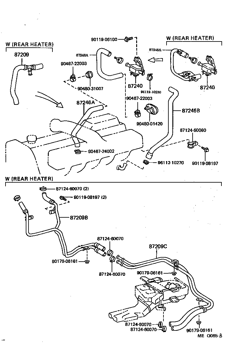 87240-60130 VALVE ASSY, HEATER WATER product image